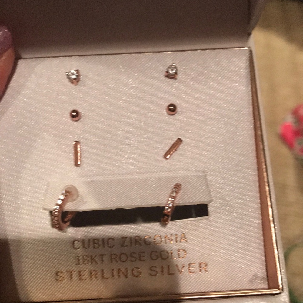 Rose gold studs